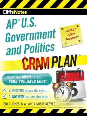 cover image of CliffsNotes AP U.S. Government and Politics Cram Plan